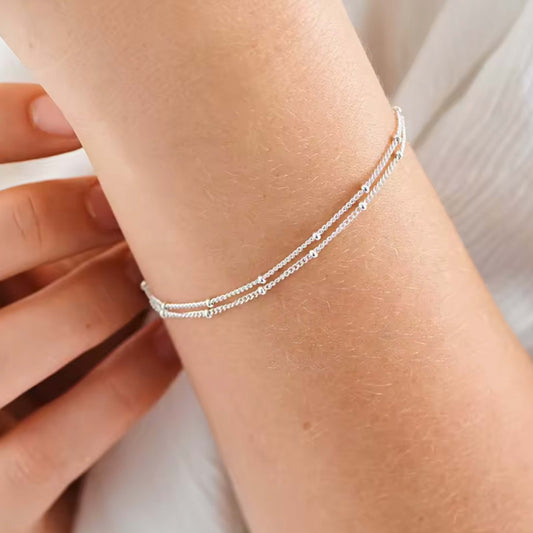 Silver Ball Chain Bracelet