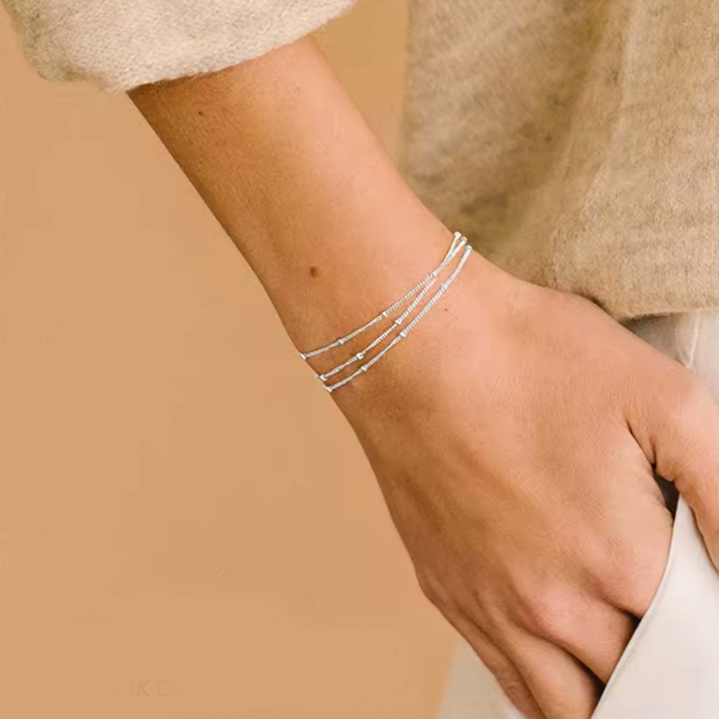 Silver Ball Chain Bracelet