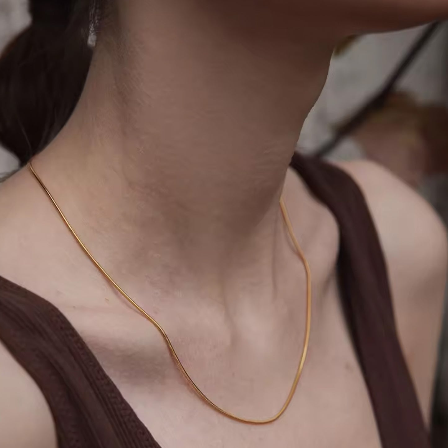Snake Chain Choker Necklace