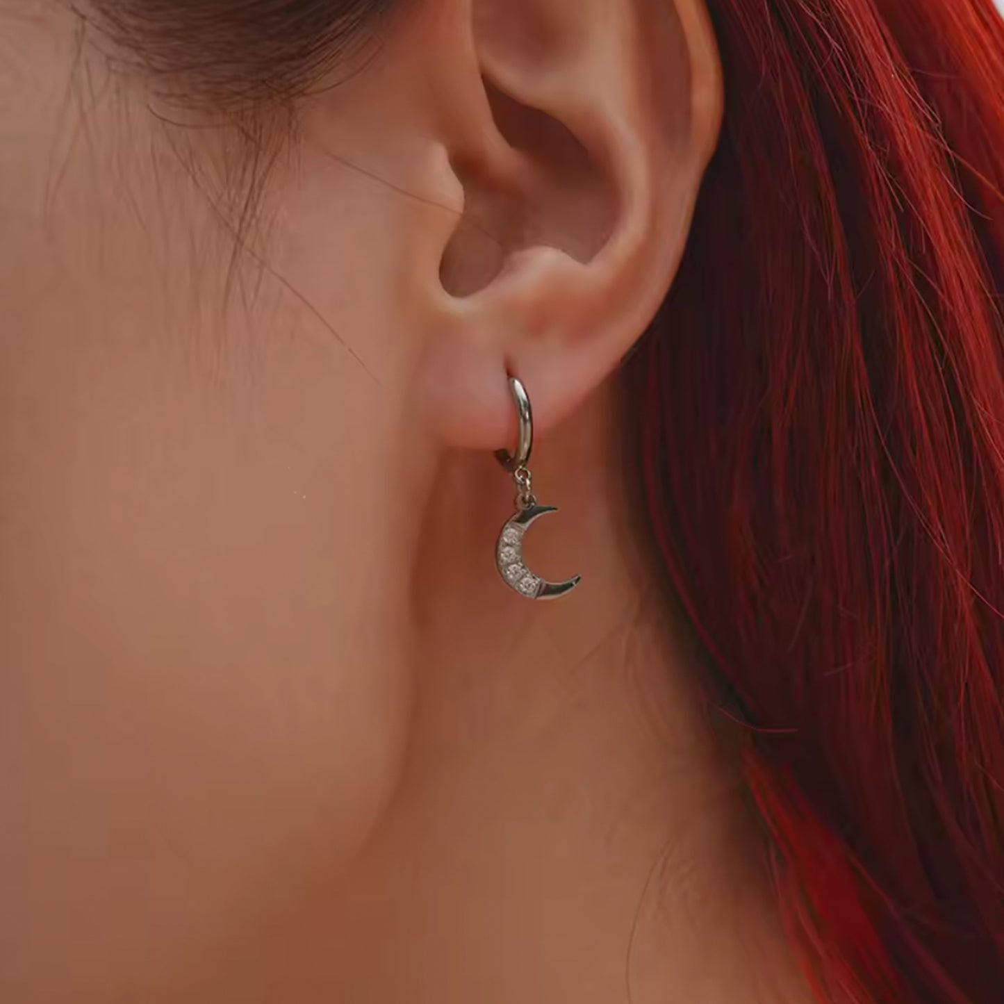 Star Moon Dangle Earrings