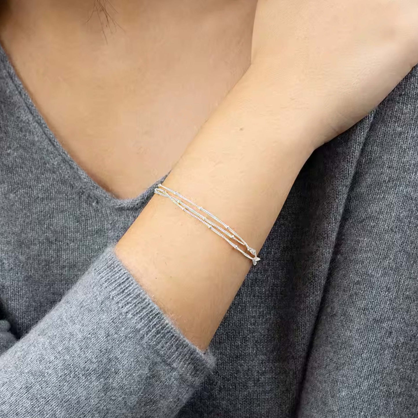 Three Layer Gold Bracelet