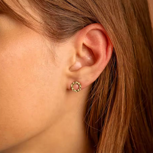 Round Stud Earrings